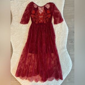 Sandro Red floral dress